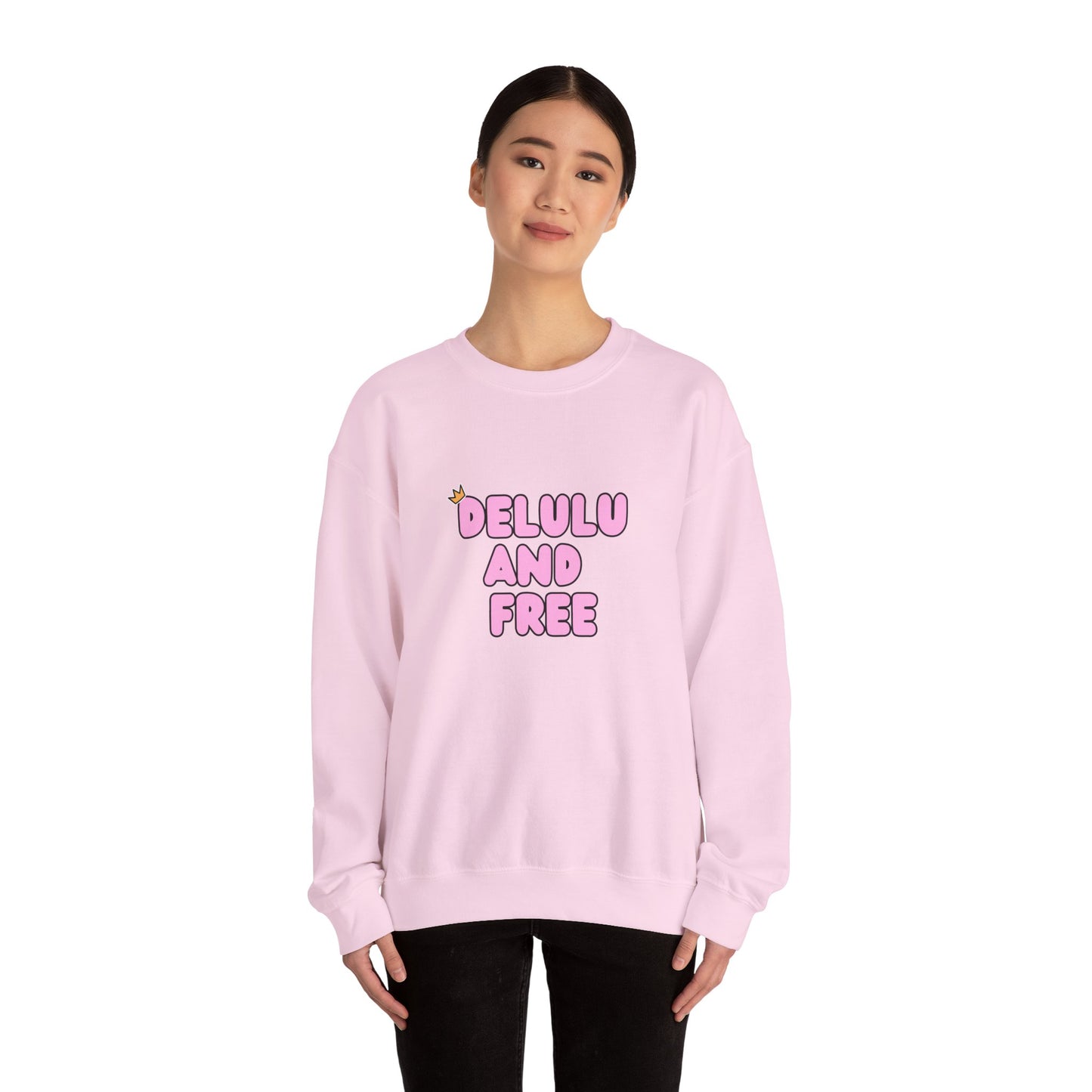 Delulu and Free - Unisex Heavy Blend™ Crewneck Sweatshirt