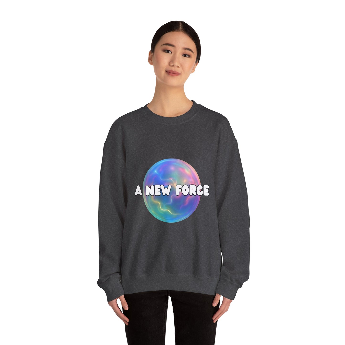 A New Force Crewneck Sweatshirt, Unisex Sweatshirt, Graphic Sweater, Casual Fashion, Comfortable Layering