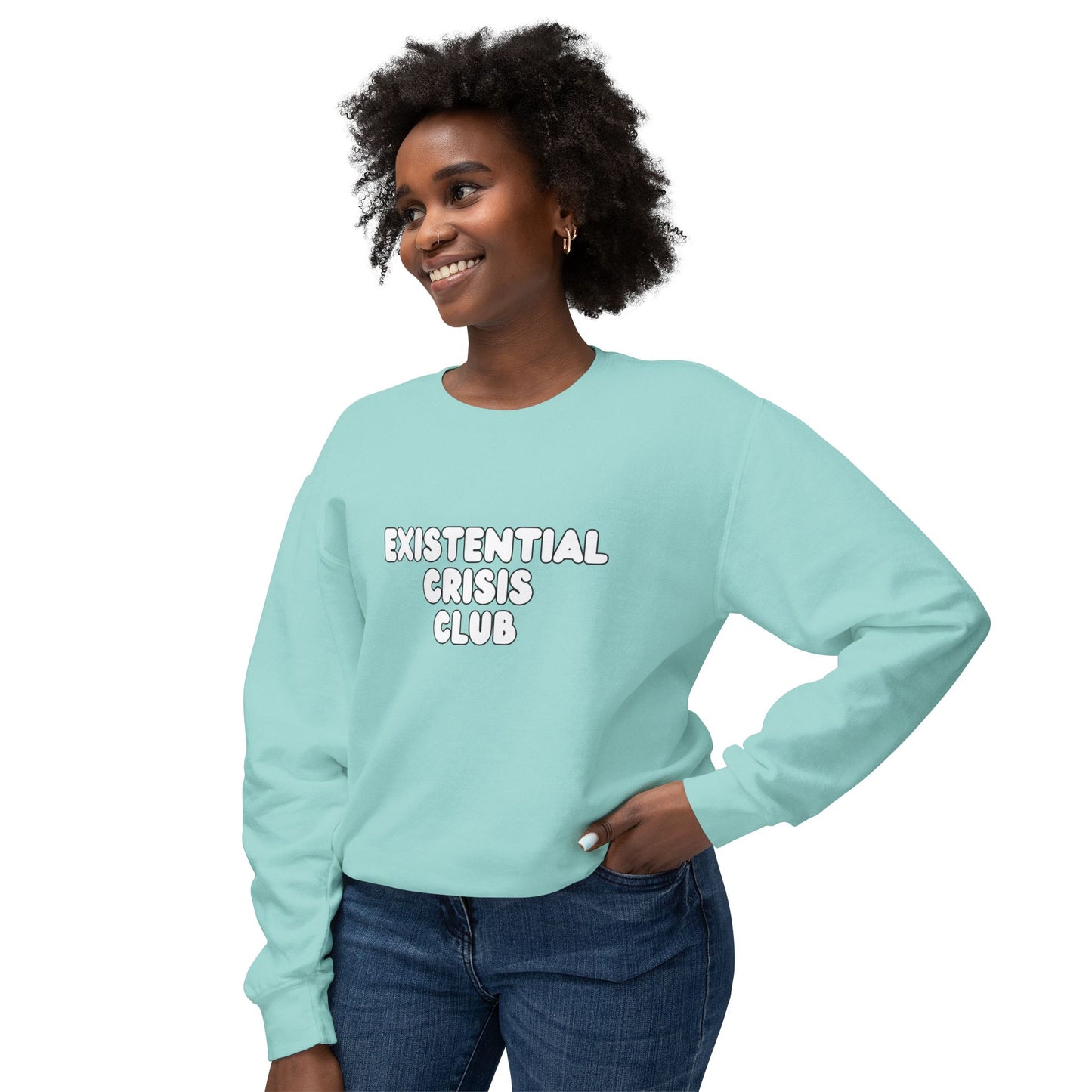 Existential Crisis Club - Unisex Lightweight Crewneck Sweatshirt