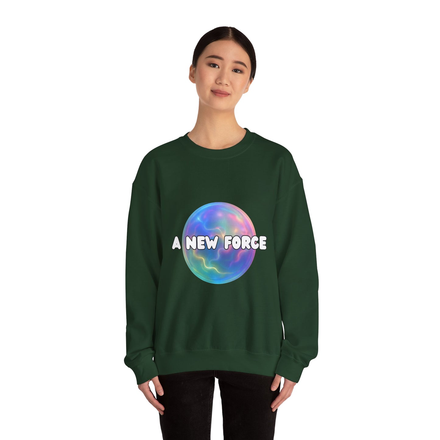 A New Force Crewneck Sweatshirt, Unisex Sweatshirt, Graphic Sweater, Casual Fashion, Comfortable Layering