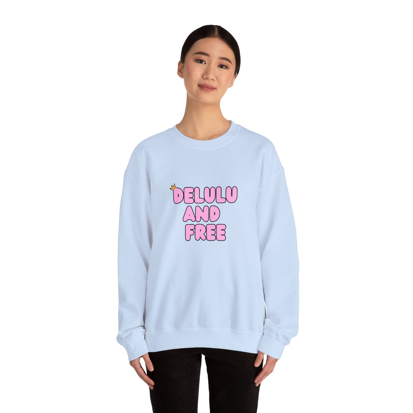 Delulu and Free - Unisex Heavy Blend™ Crewneck Sweatshirt
