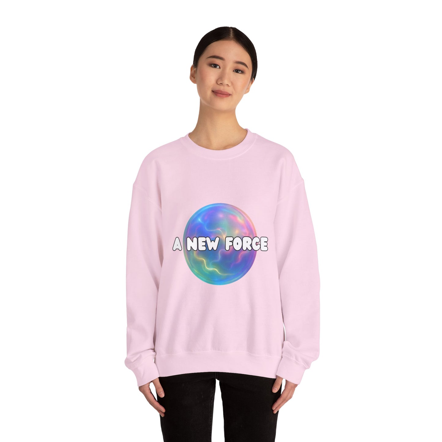 A New Force Crewneck Sweatshirt, Unisex Sweatshirt, Graphic Sweater, Casual Fashion, Comfortable Layering