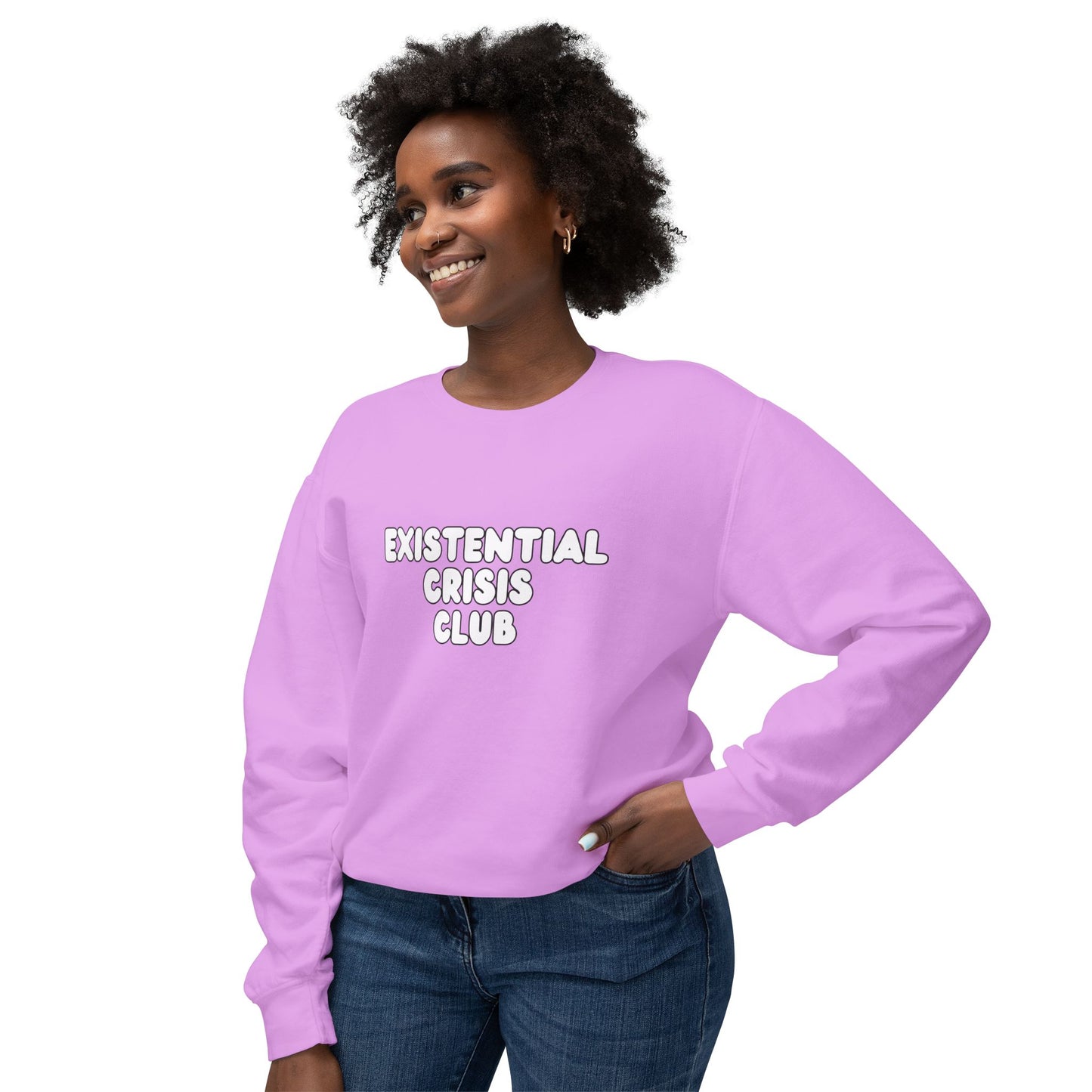 Existential Crisis Club - Unisex Lightweight Crewneck Sweatshirt