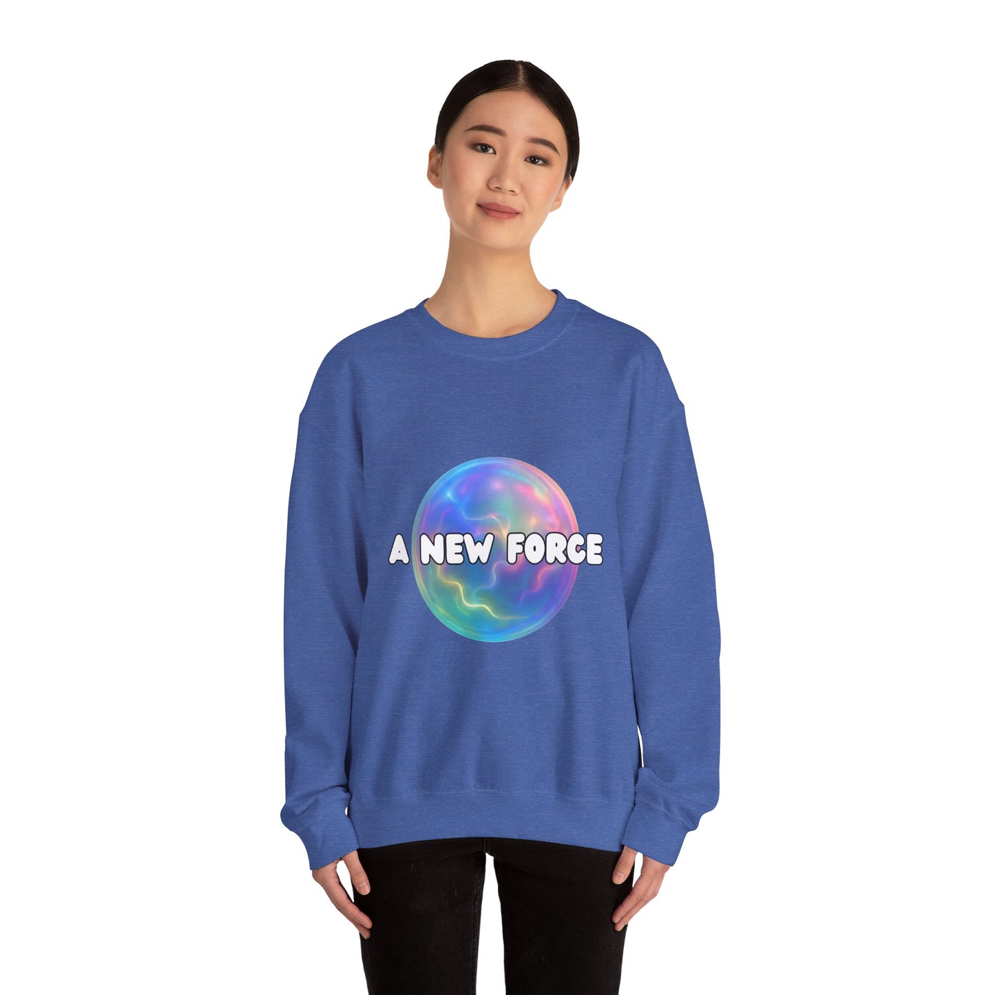 A New Force Crewneck Sweatshirt, Unisex Sweatshirt, Graphic Sweater, Casual Fashion, Comfortable Layering