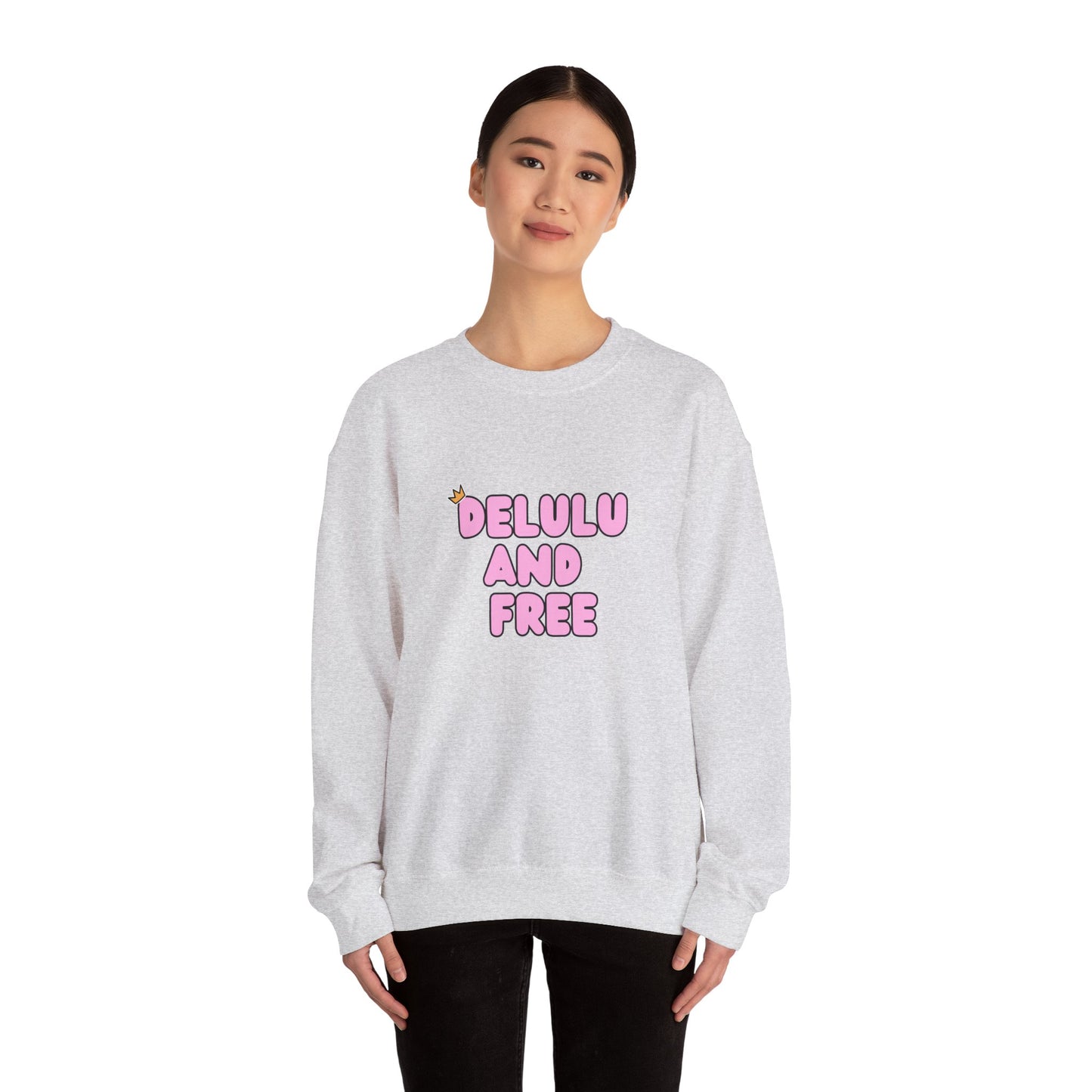 Delulu and Free - Unisex Heavy Blend™ Crewneck Sweatshirt