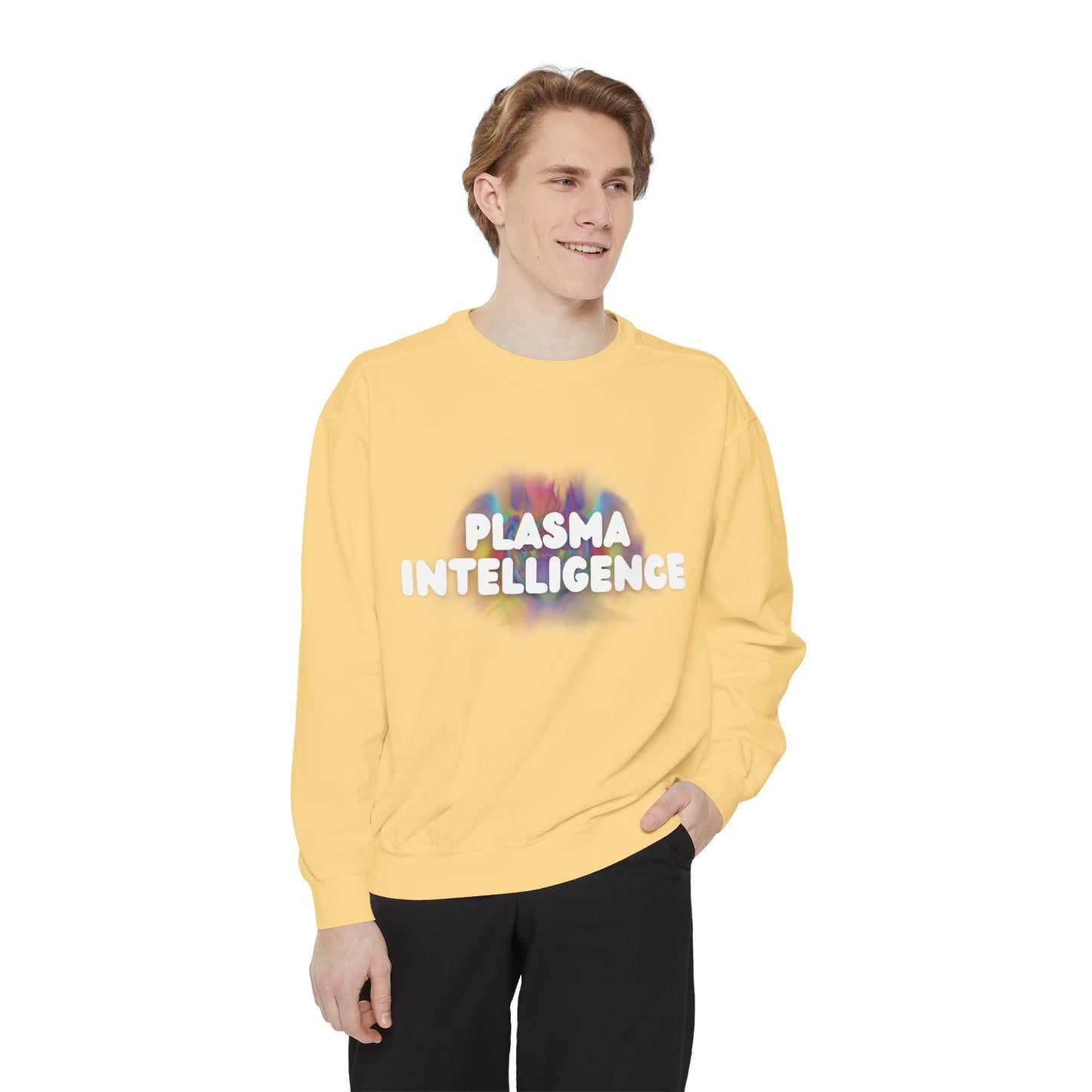 Plasma Intelligence Hoodless Pullover Sweatshirt for Men and Women with Long Sleeves