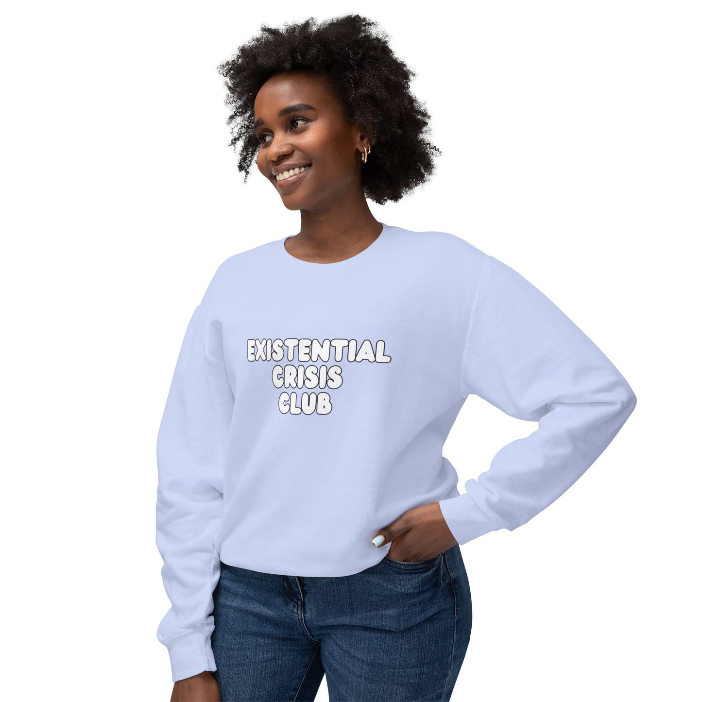 Existential Crisis Club - Unisex Lightweight Crewneck Sweatshirt