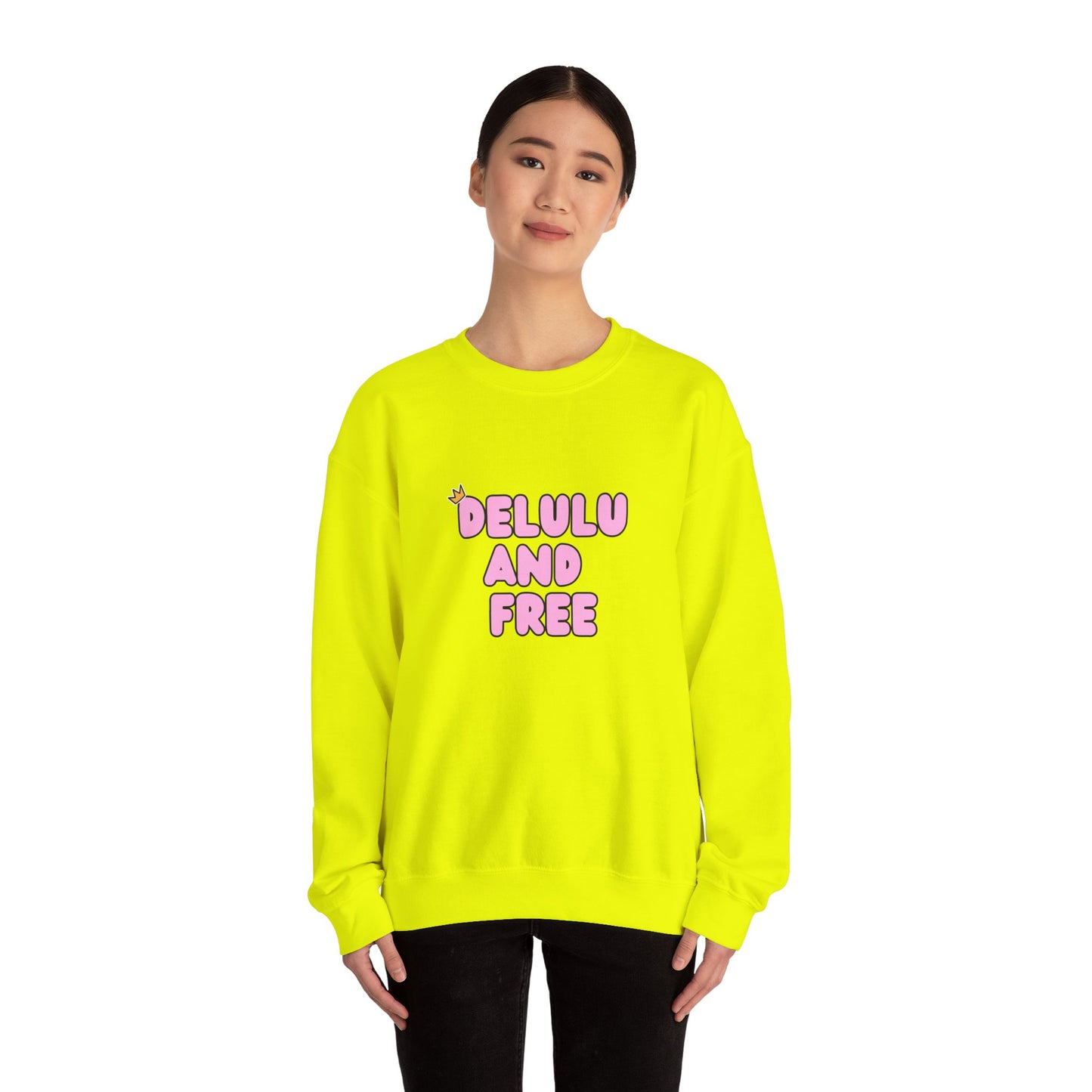 Delulu and Free - Unisex Heavy Blend™ Crewneck Sweatshirt