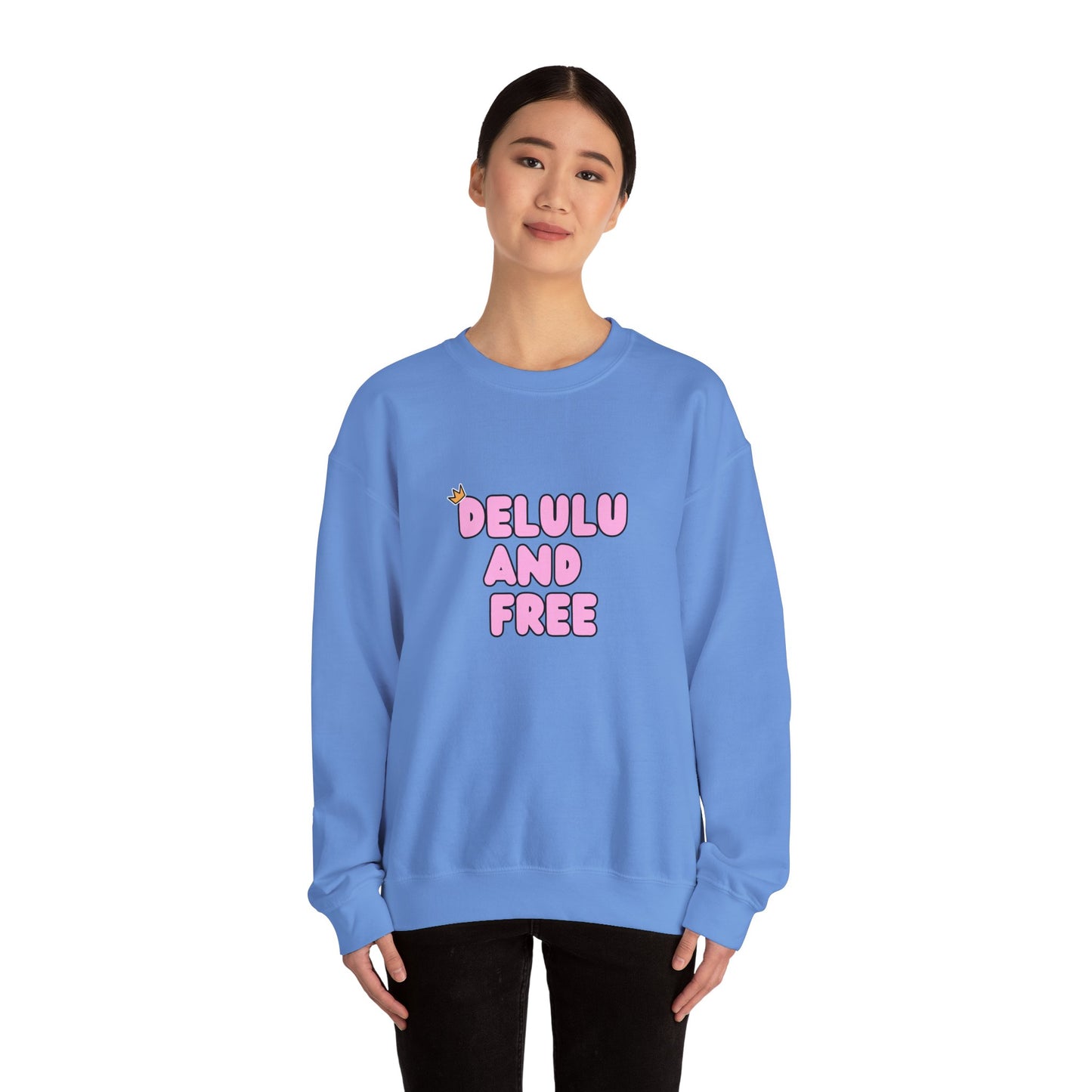 Delulu and Free - Unisex Heavy Blend™ Crewneck Sweatshirt