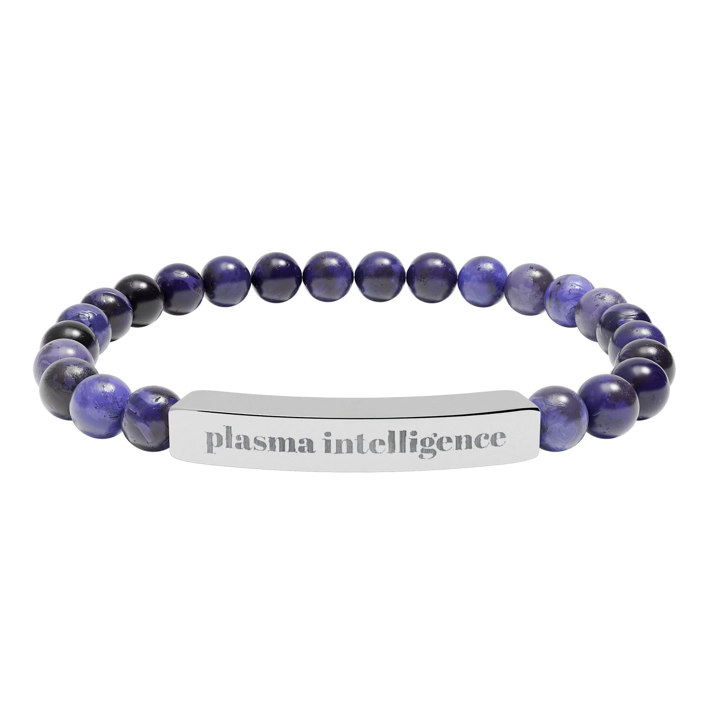 Plasma Intelligence Stretch Bracelet — Natural Stone Engraved Spiritual Reminder