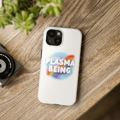 Plasma Being Tough Phone Case in White
