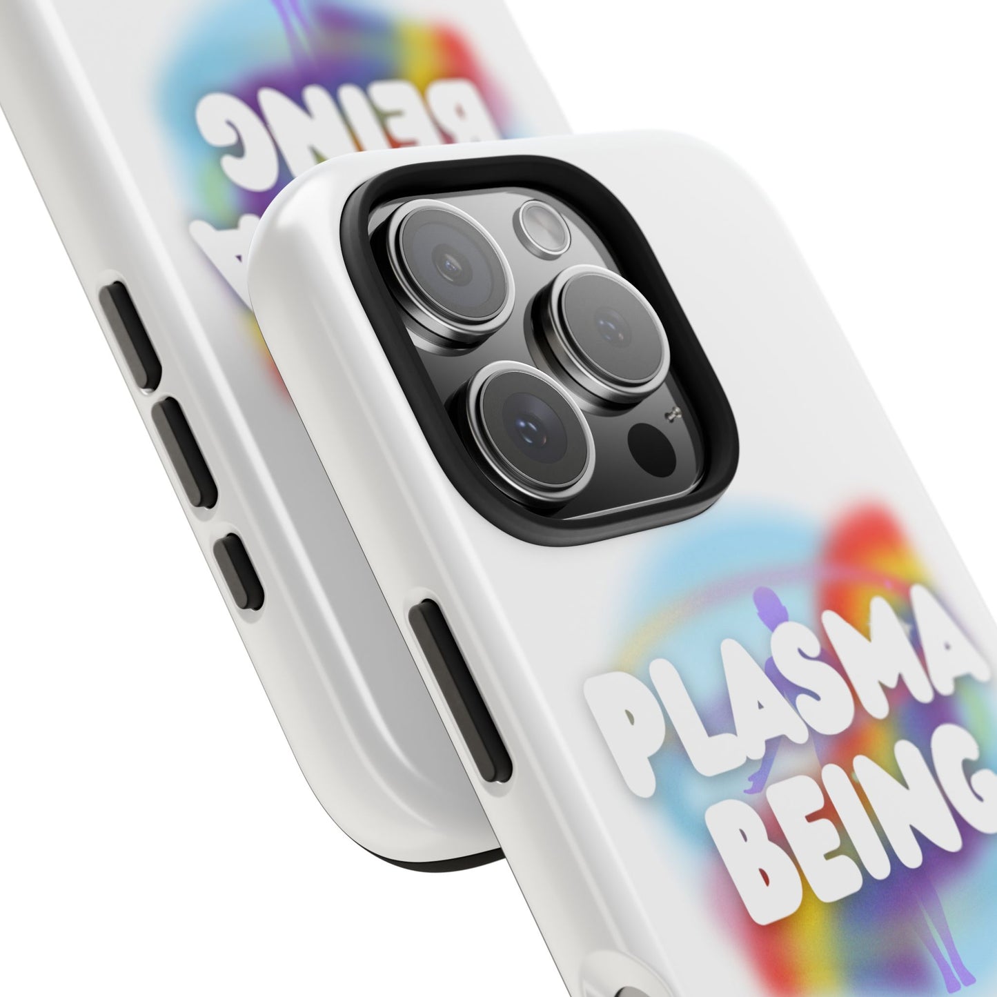 Plasma Being Tough Phone Case in White