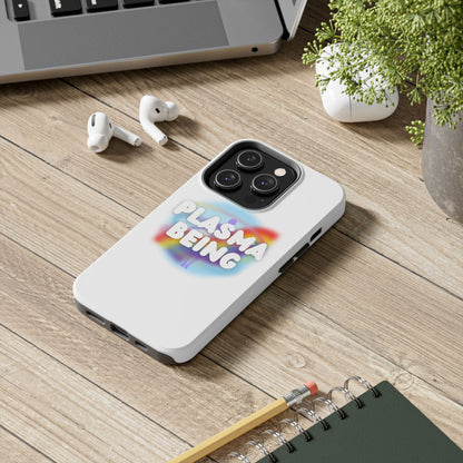 Plasma Being Tough Phone Case in White