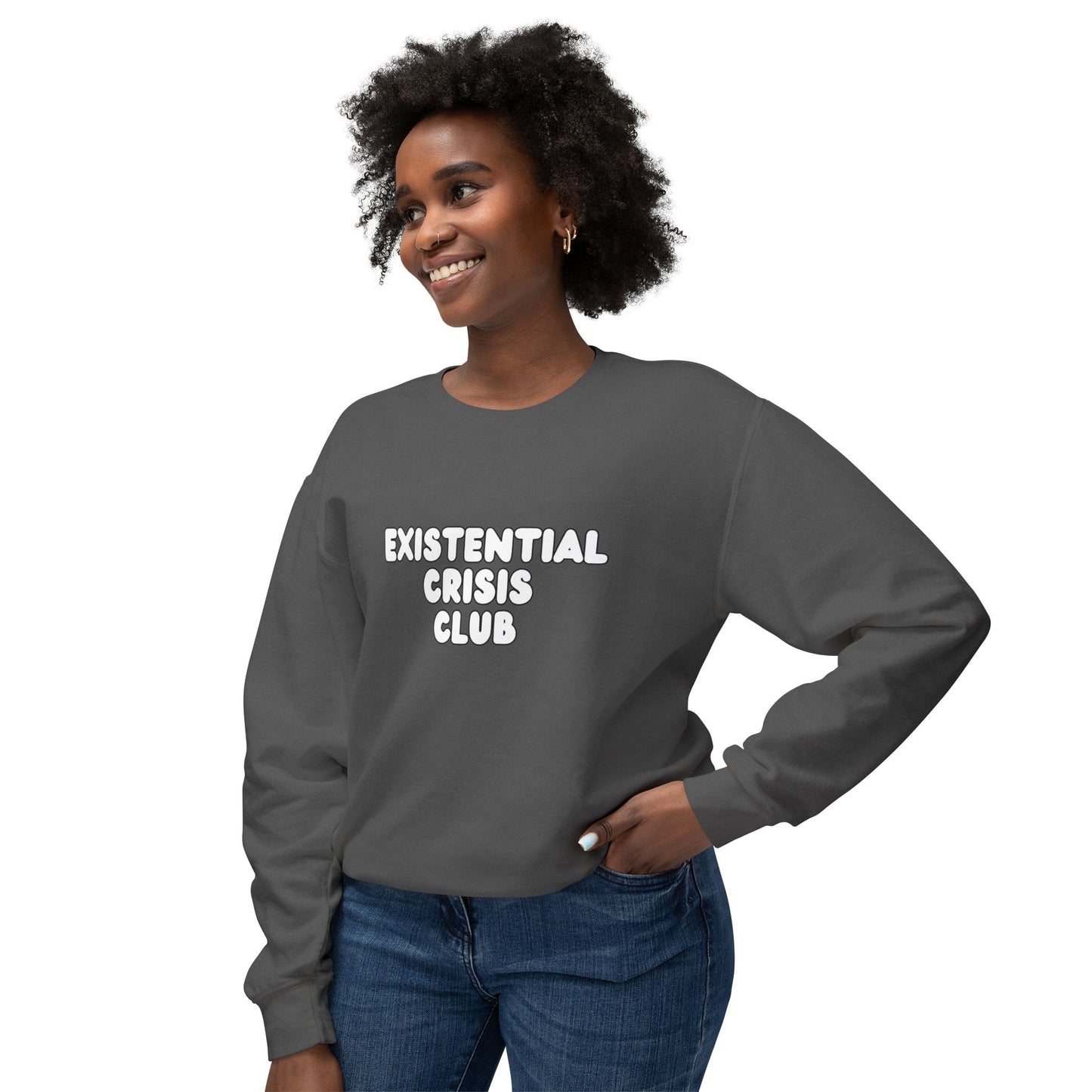 Existential Crisis Club - Unisex Lightweight Crewneck Sweatshirt