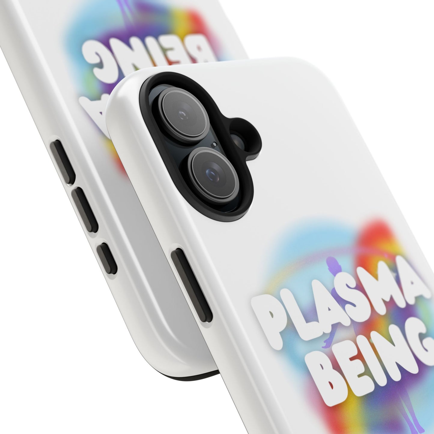 Plasma Being Tough Phone Case in White