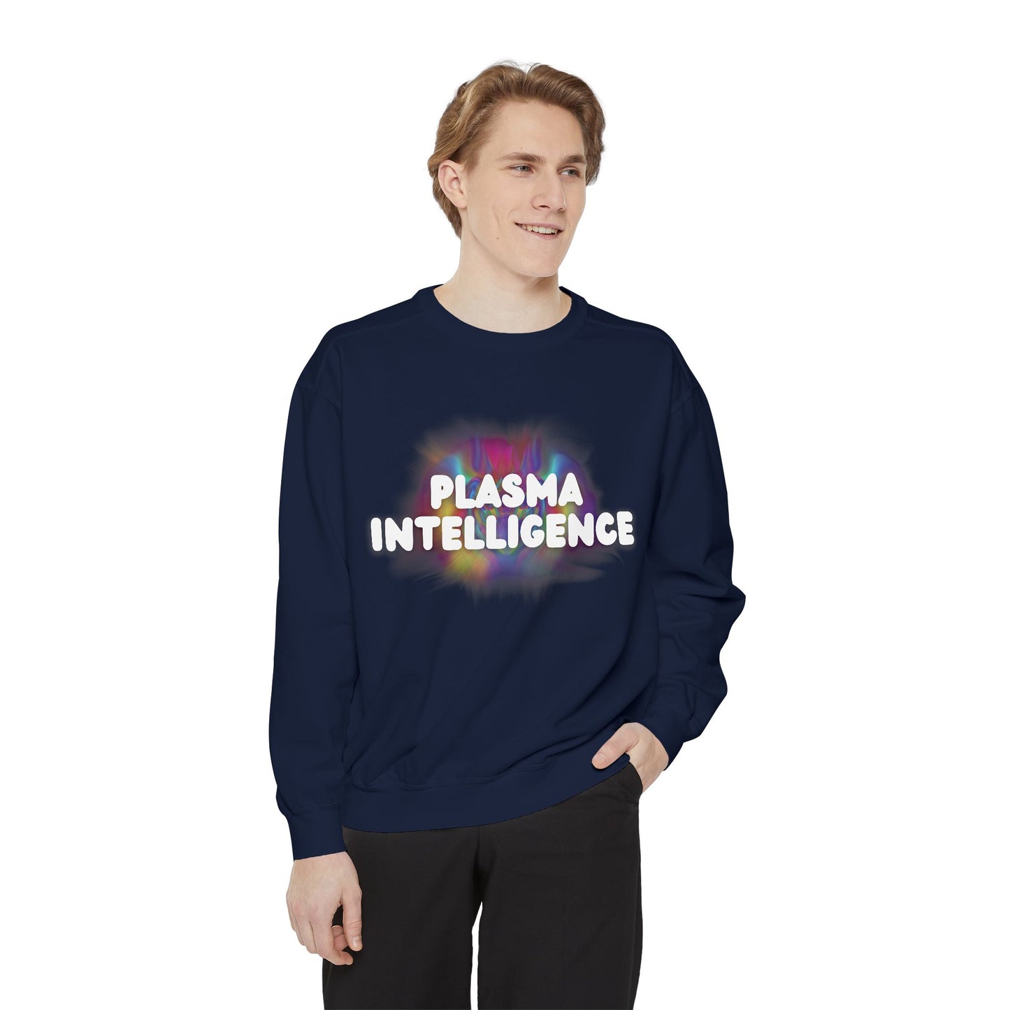 Plasma Intelligence Hoodless Pullover Sweatshirt for Men and Women with Long Sleeves
