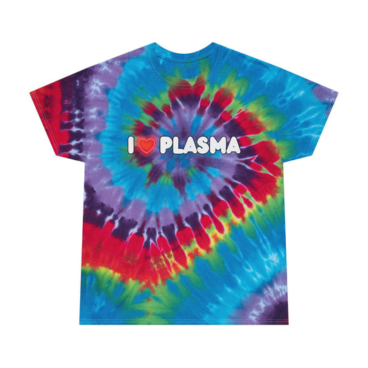 I ❤️ Plasma Tie-Dye Tee - Colorful Spiral Design for Spring/Summer Vibes