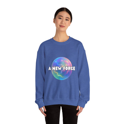 A New Force Crewneck Sweatshirt, Unisex Sweatshirt, Graphic Sweater, Casual Fashion, Comfortable Layering