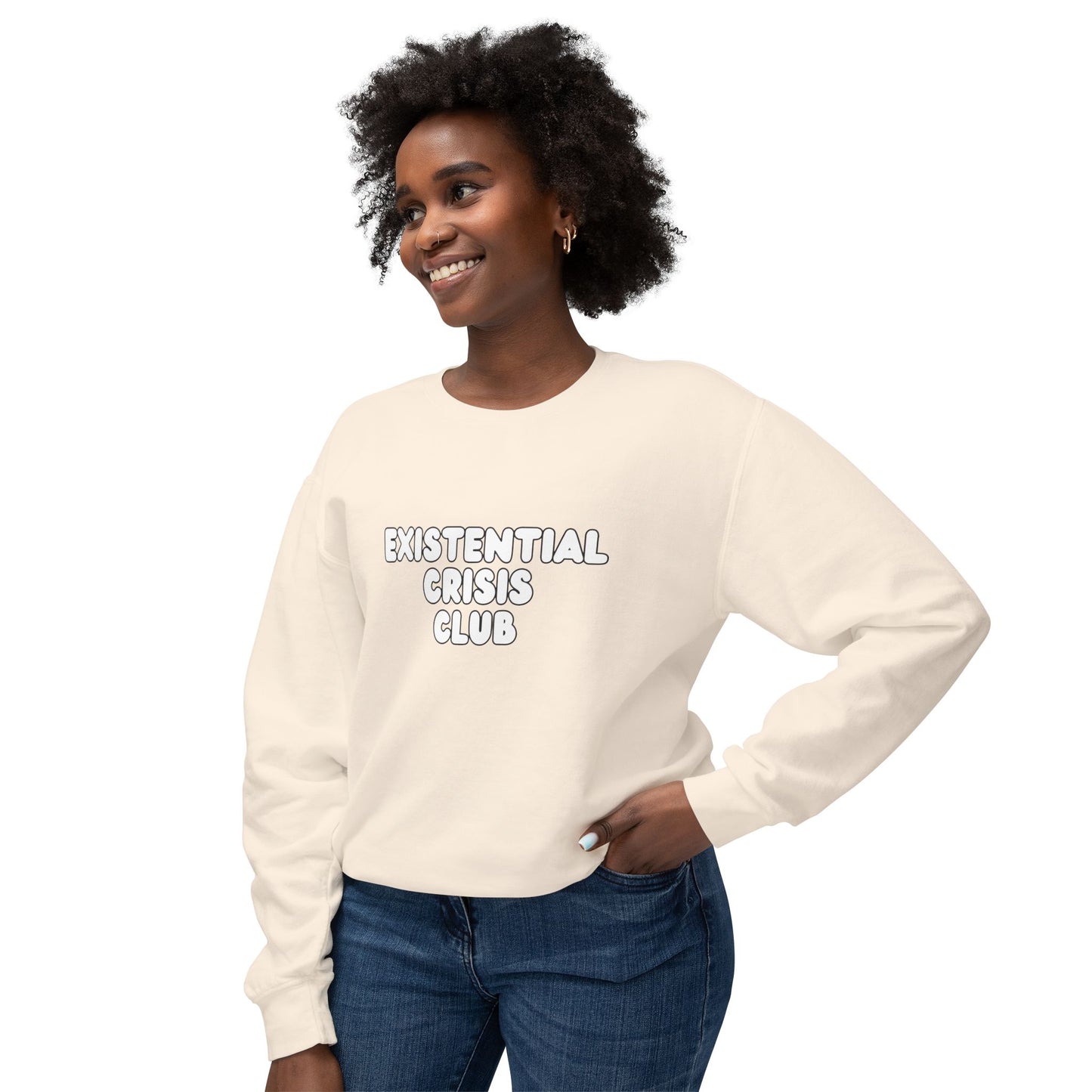 Existential Crisis Club - Unisex Lightweight Crewneck Sweatshirt