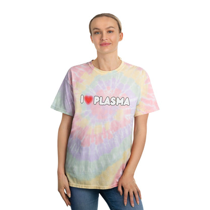 I ❤️ Plasma Tie-Dye Tee - Colorful Spiral Design for Spring/Summer Vibes